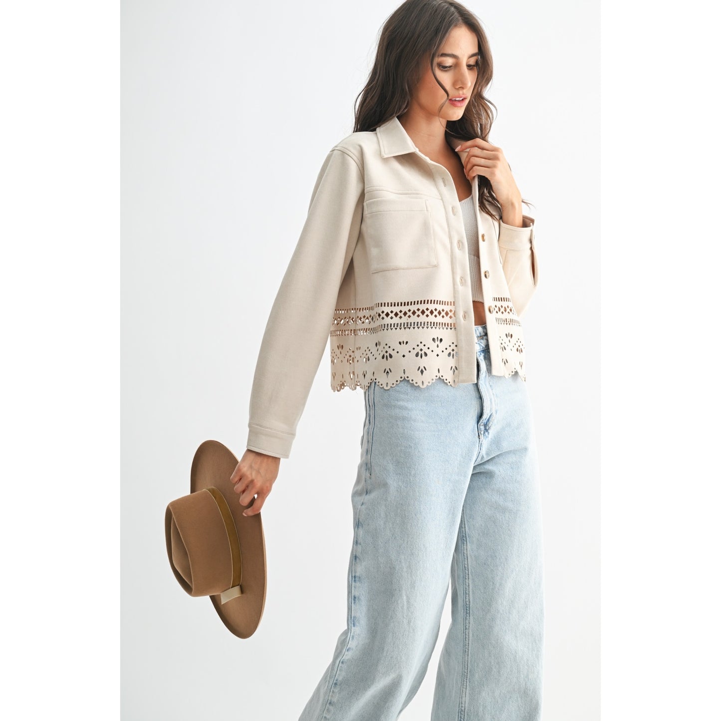 Lasercut Button-up Jacket