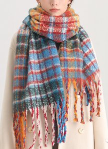 Brushed Multi-Color Plaid Scarf