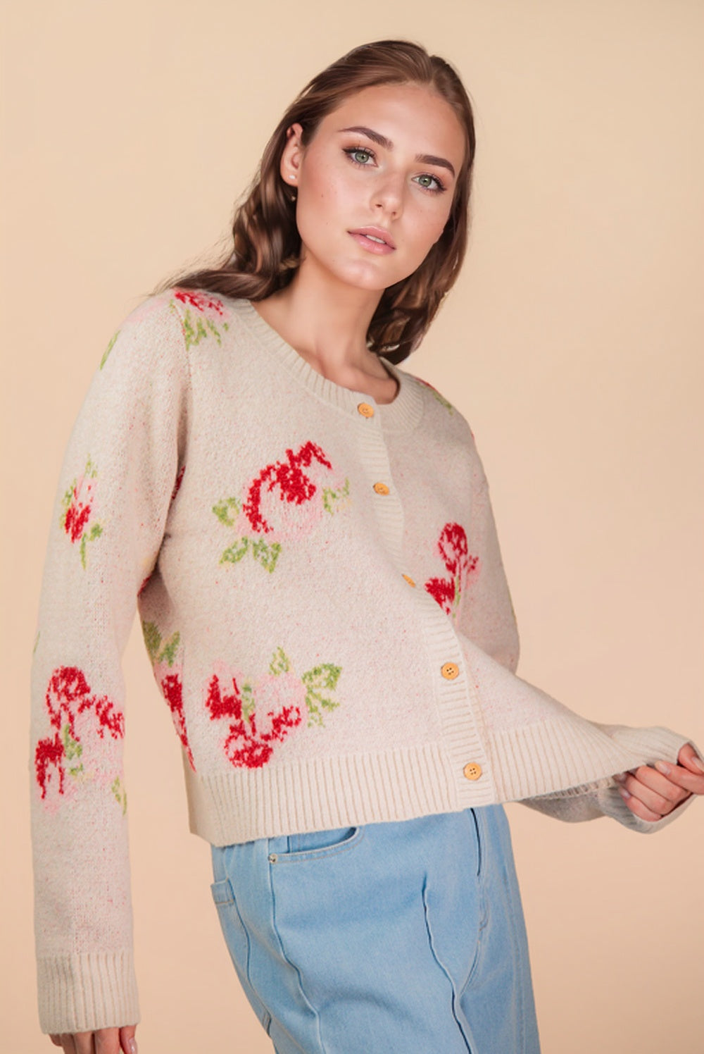 Floral Printed Cardigan