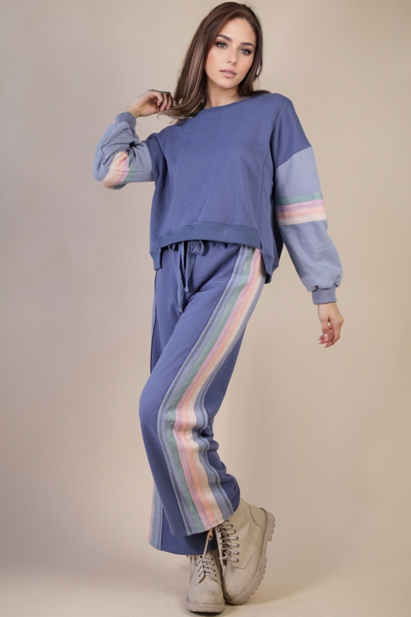 Color Block Lounge Top