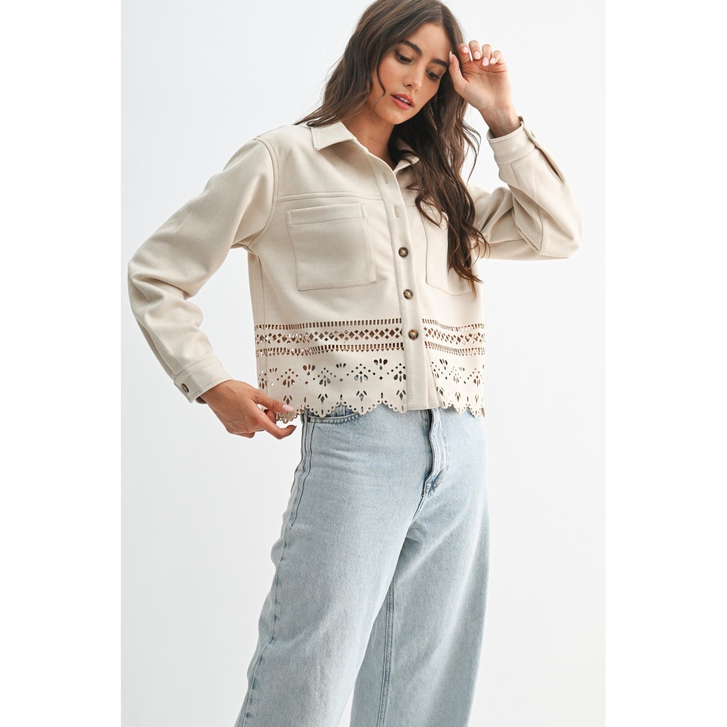 Lasercut Button-up Jacket