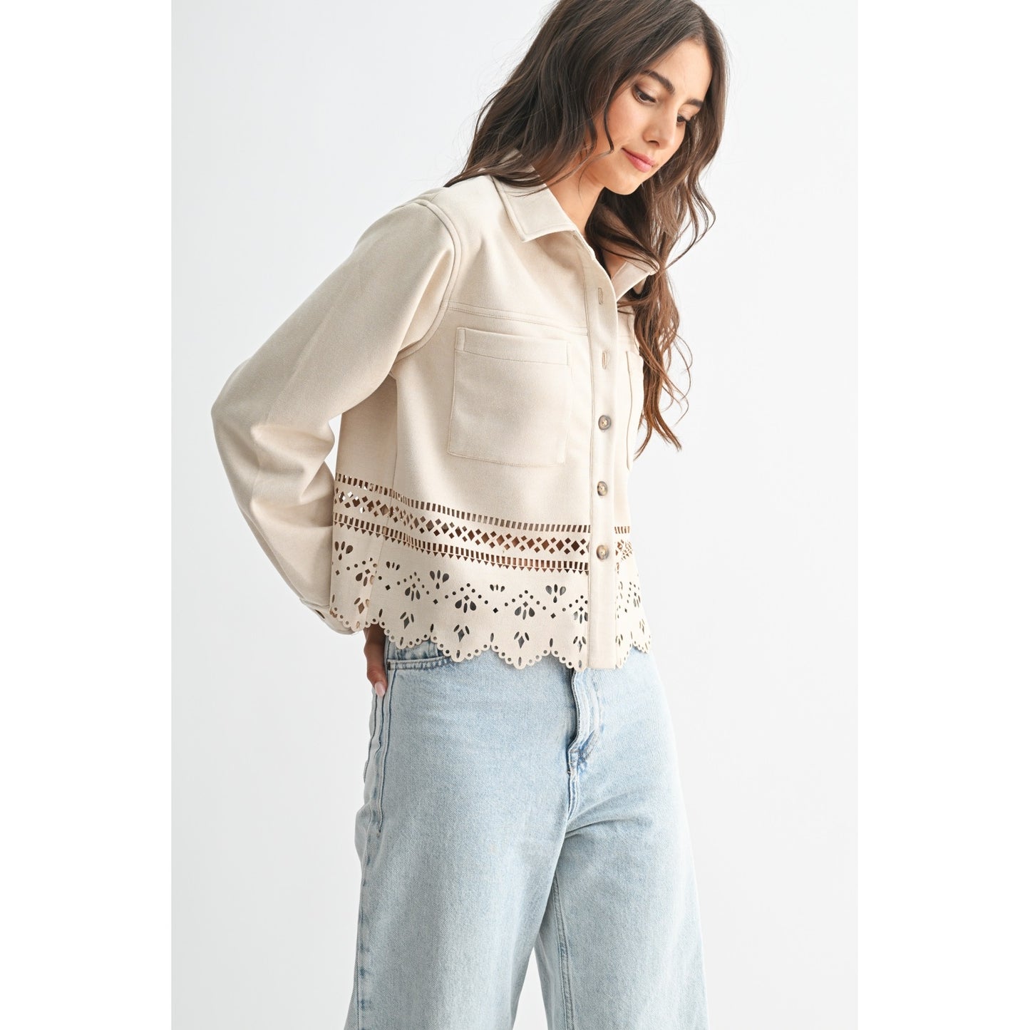 Lasercut Button-up Jacket