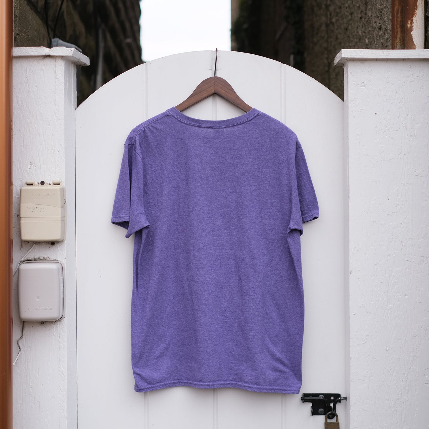 hand drawn beach babe t-shirt - purple L