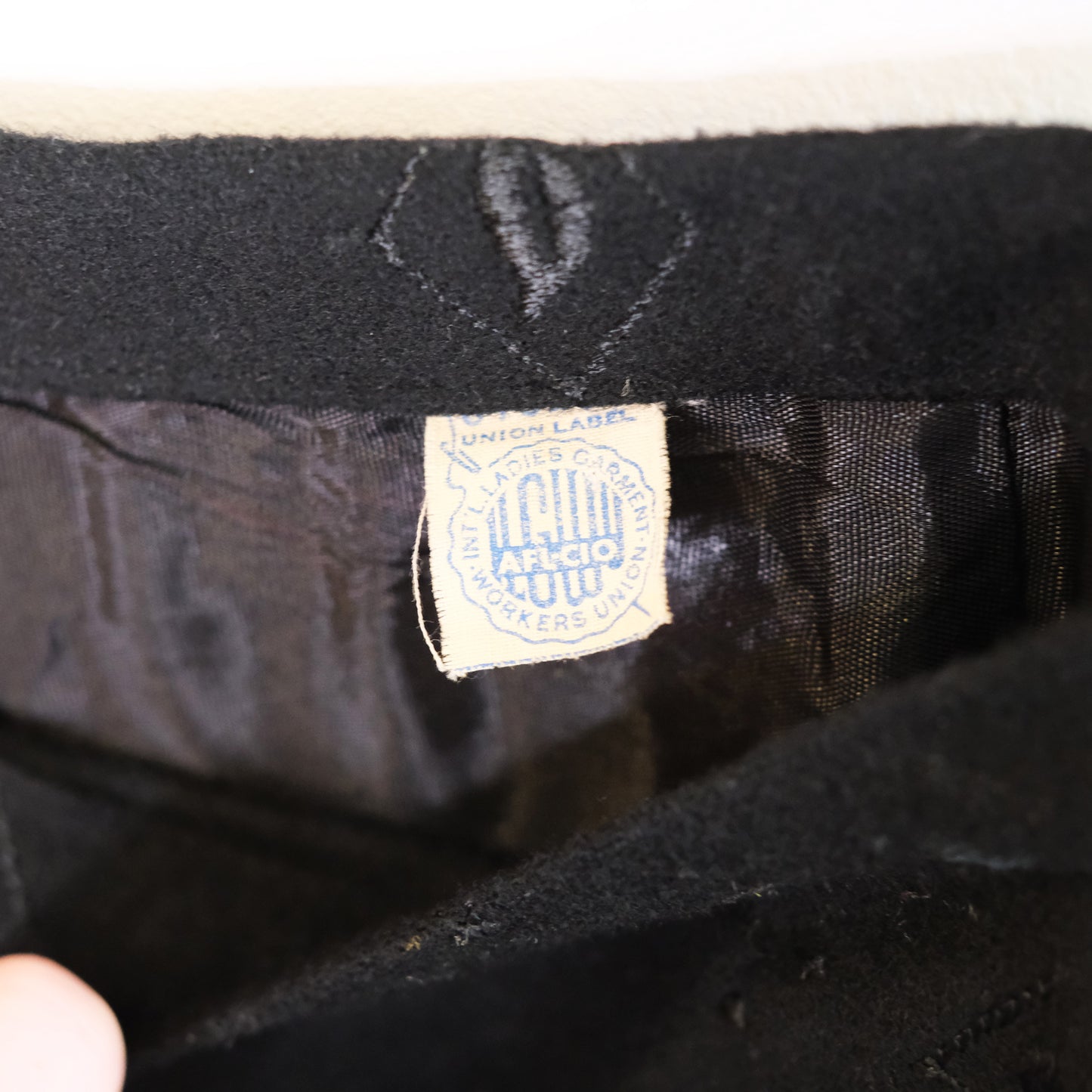 Black Embroidered Straight Skirt