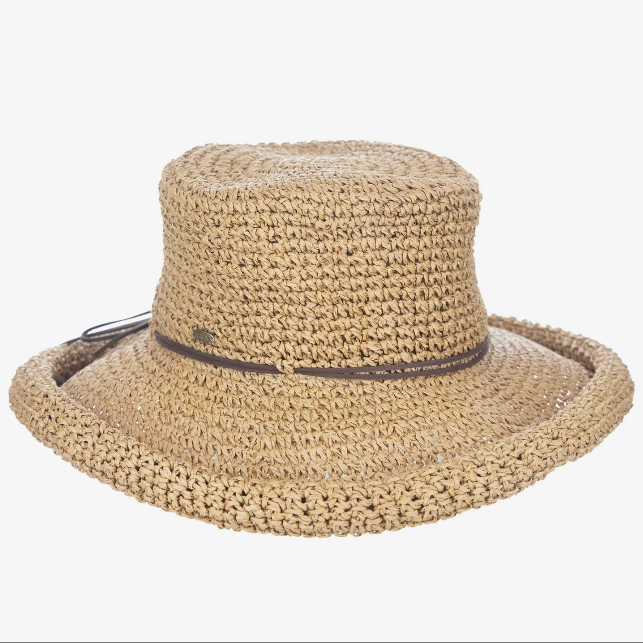 Brianna Straw Round Crown Hat