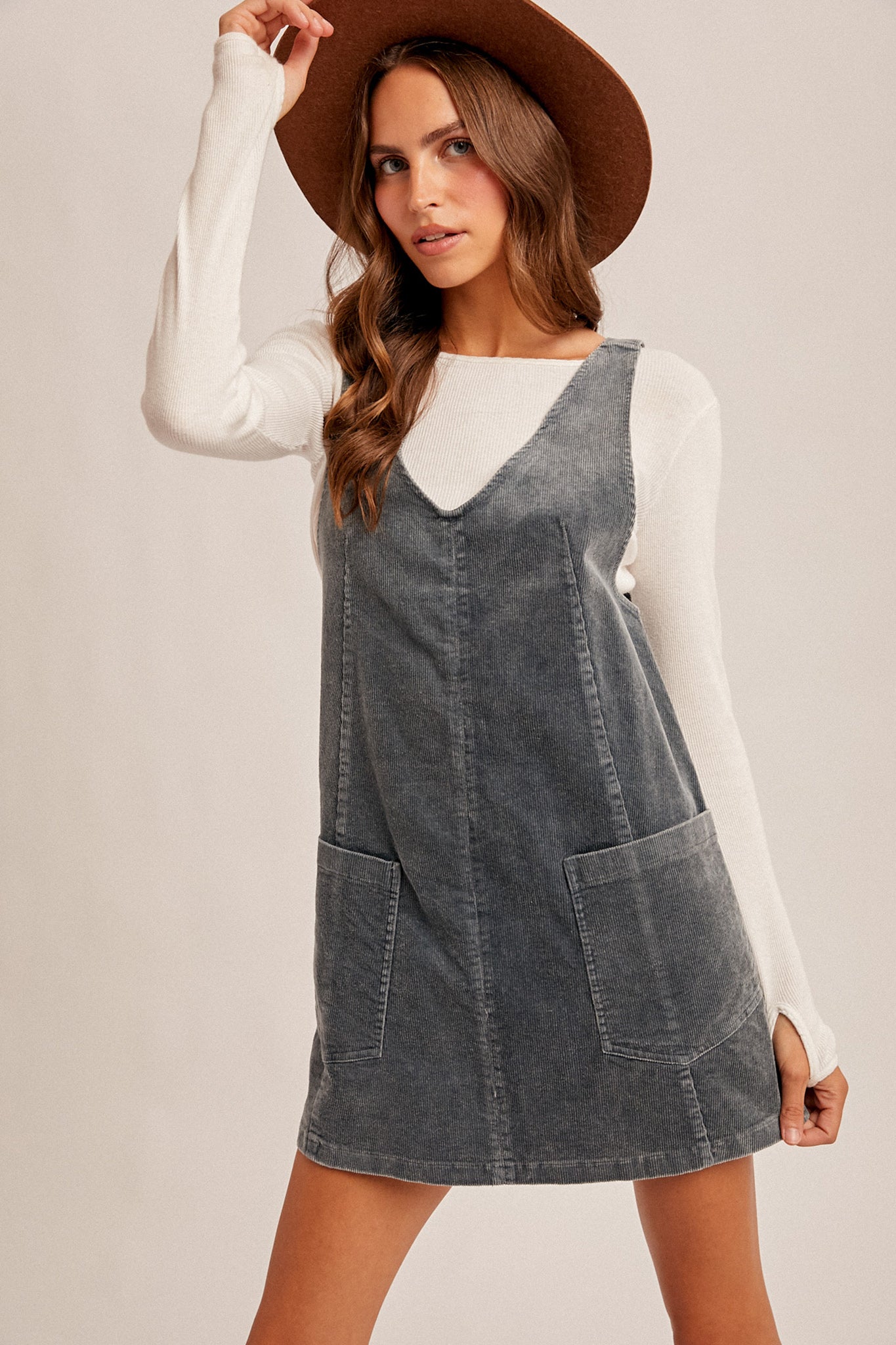 Corduroy Overall Dress