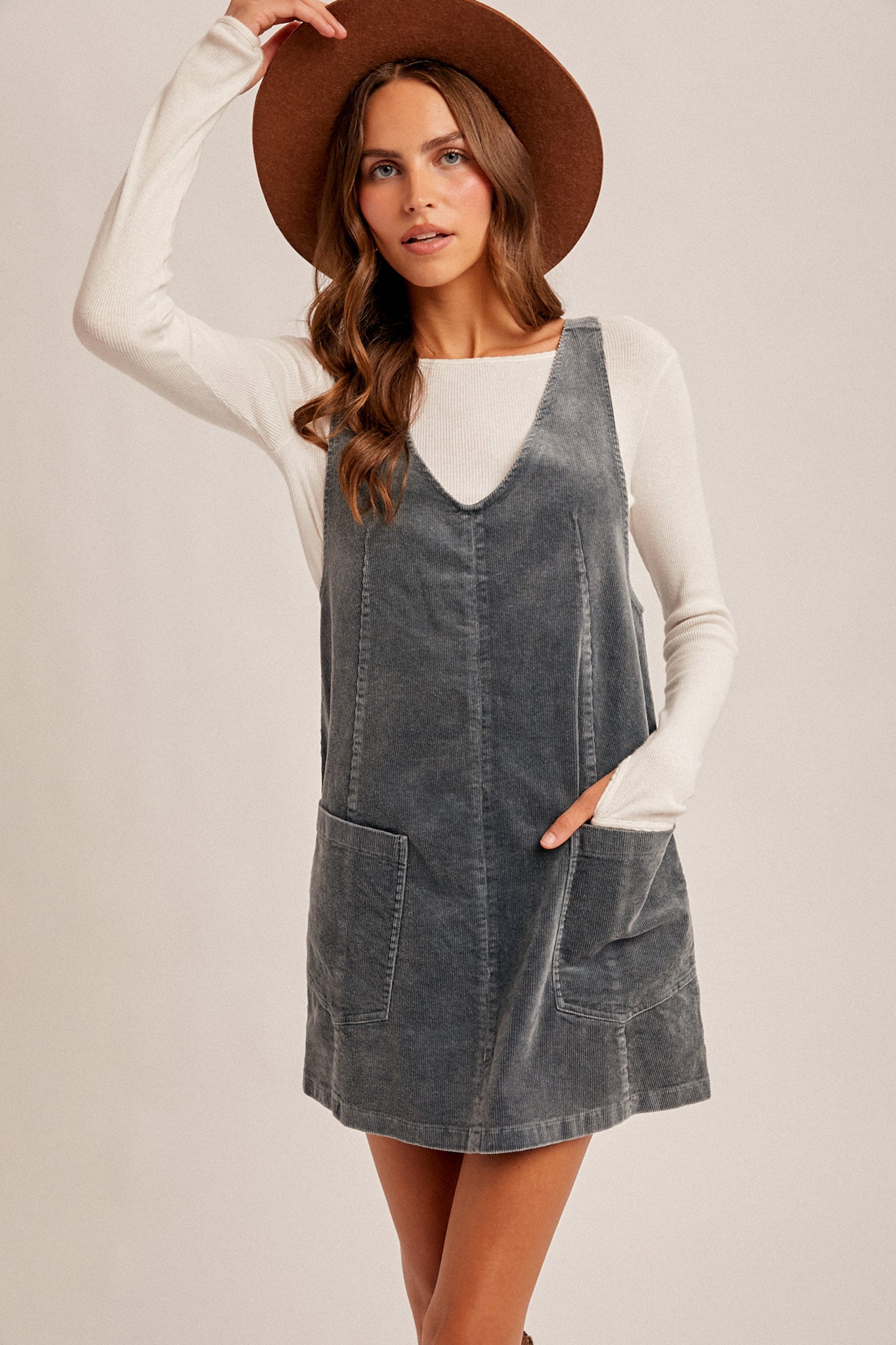 Corduroy Overall Dress