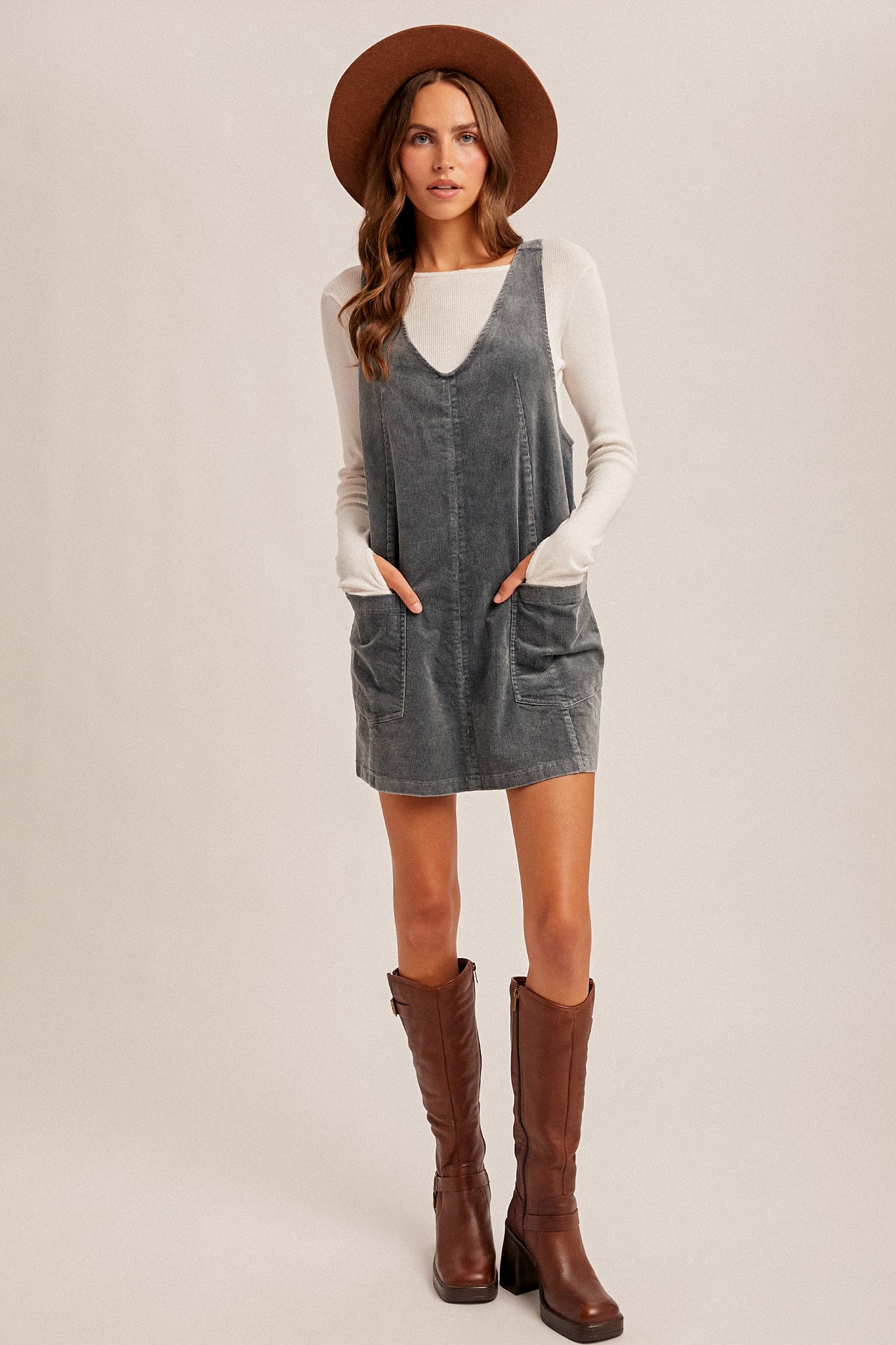Corduroy Overall Dress