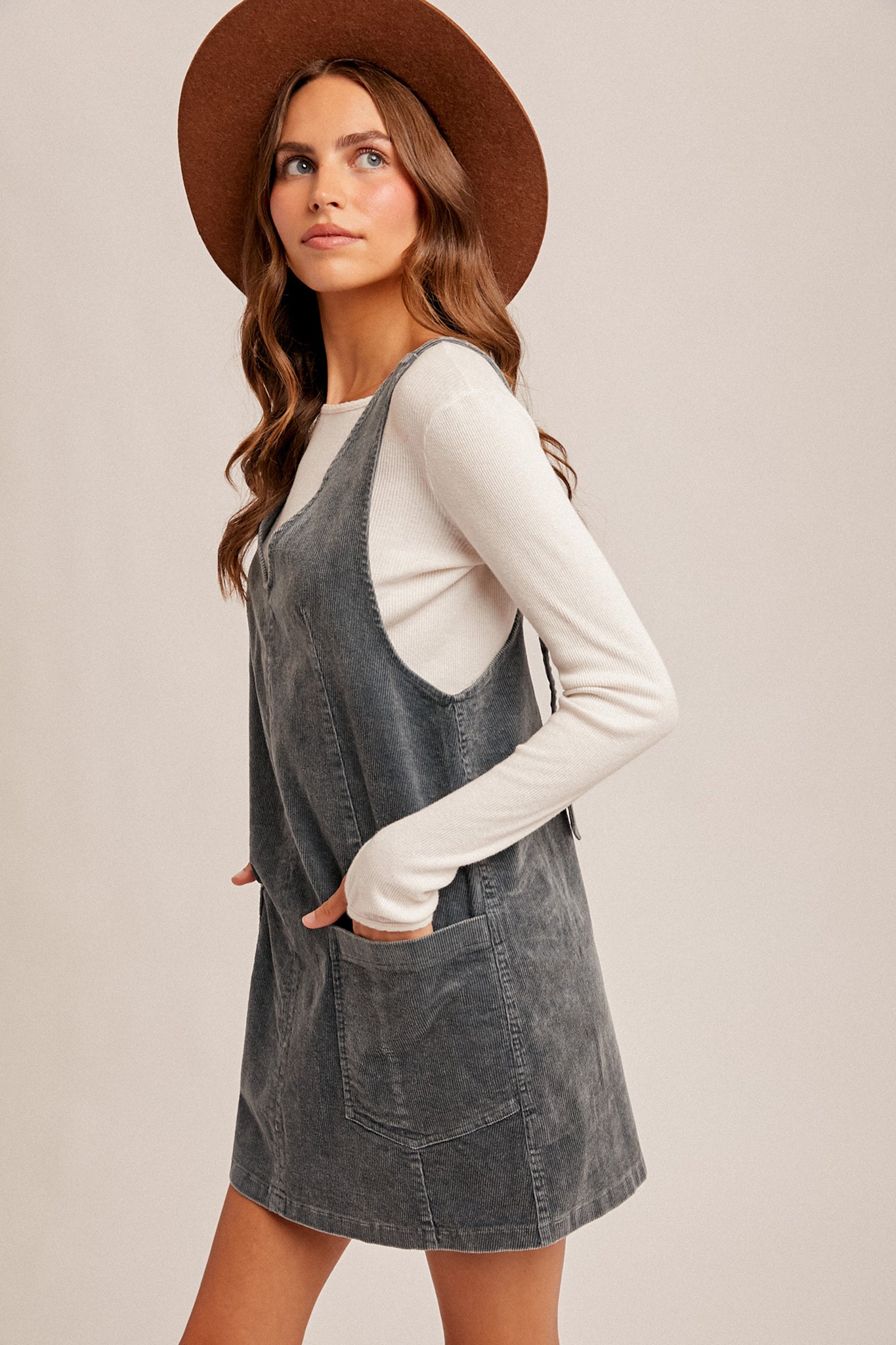 Corduroy Overall Dress