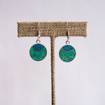 Load image into Gallery viewer, Crushed Turquoise Dangle Earrings
