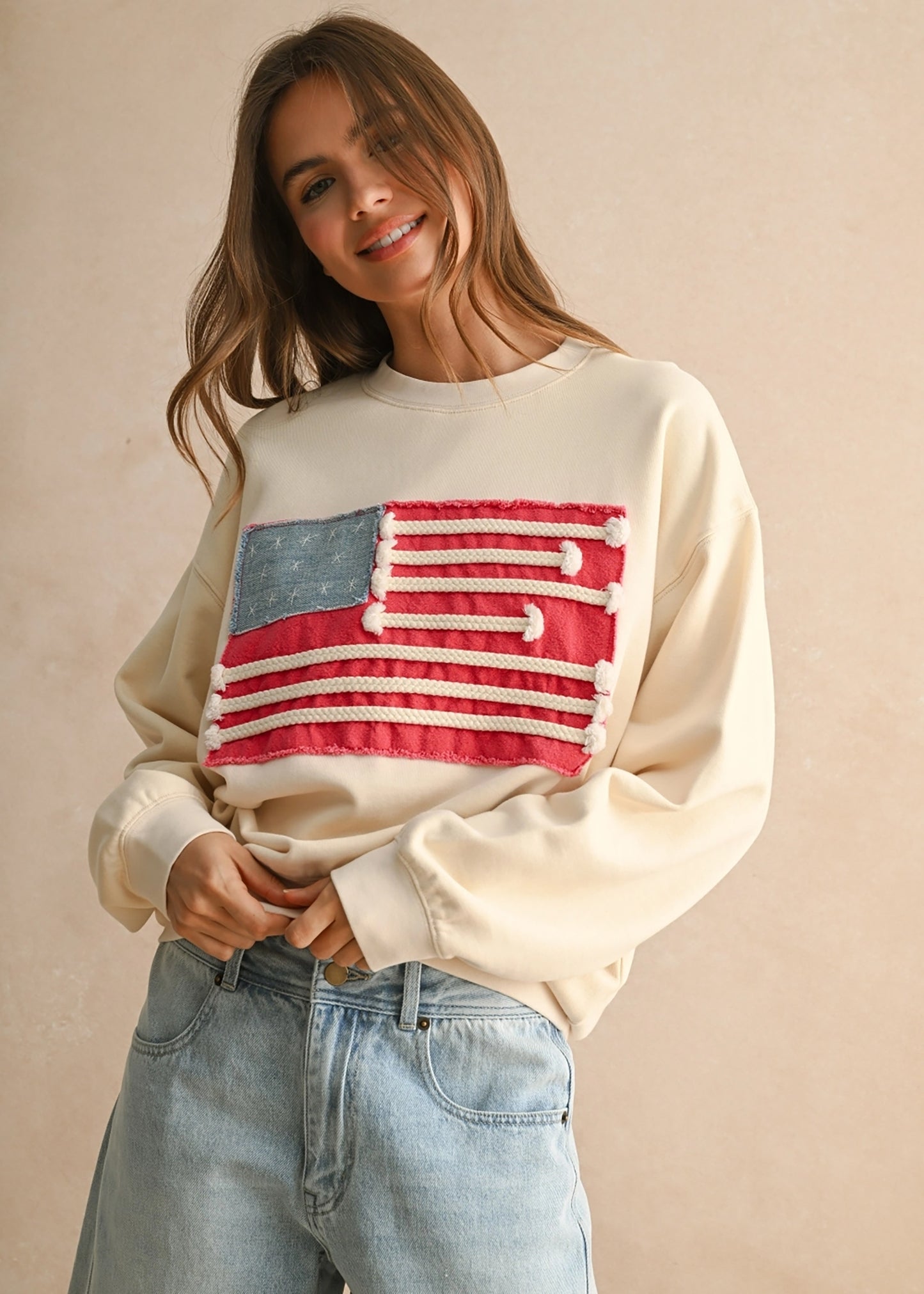 Flag Patch Sweatshirt