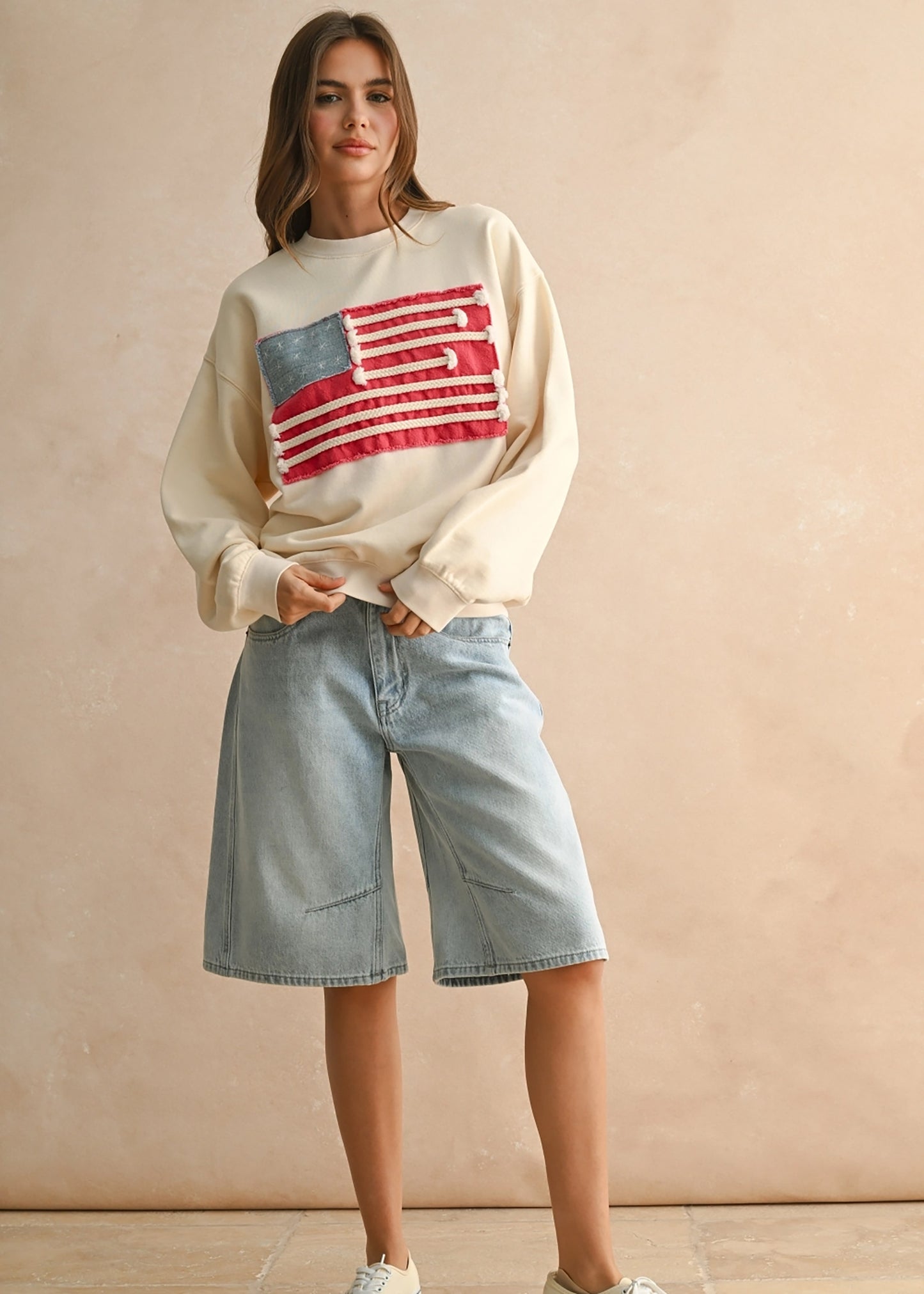 Flag Patch Sweatshirt