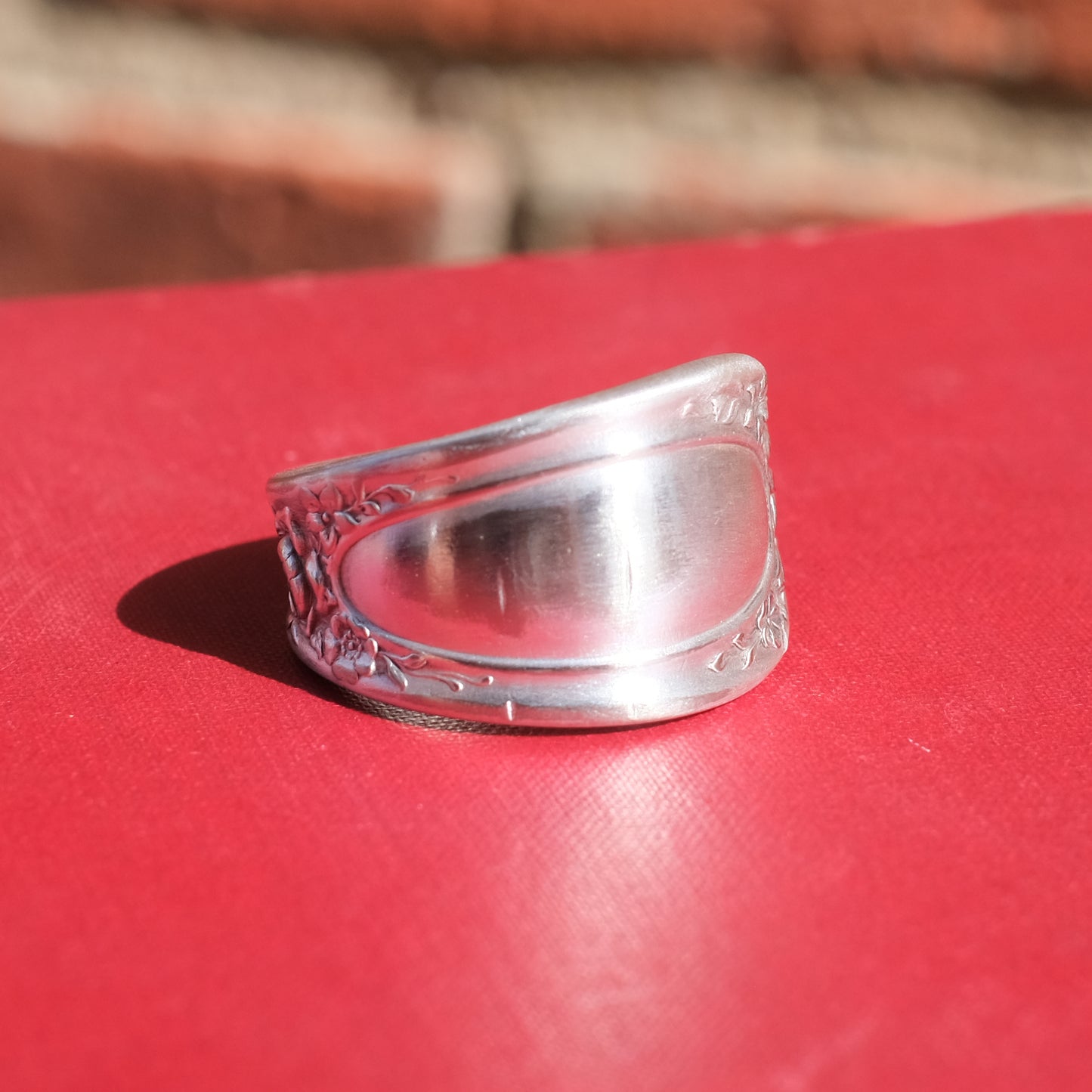 Flower Garden Silver Plated Spoon Ring