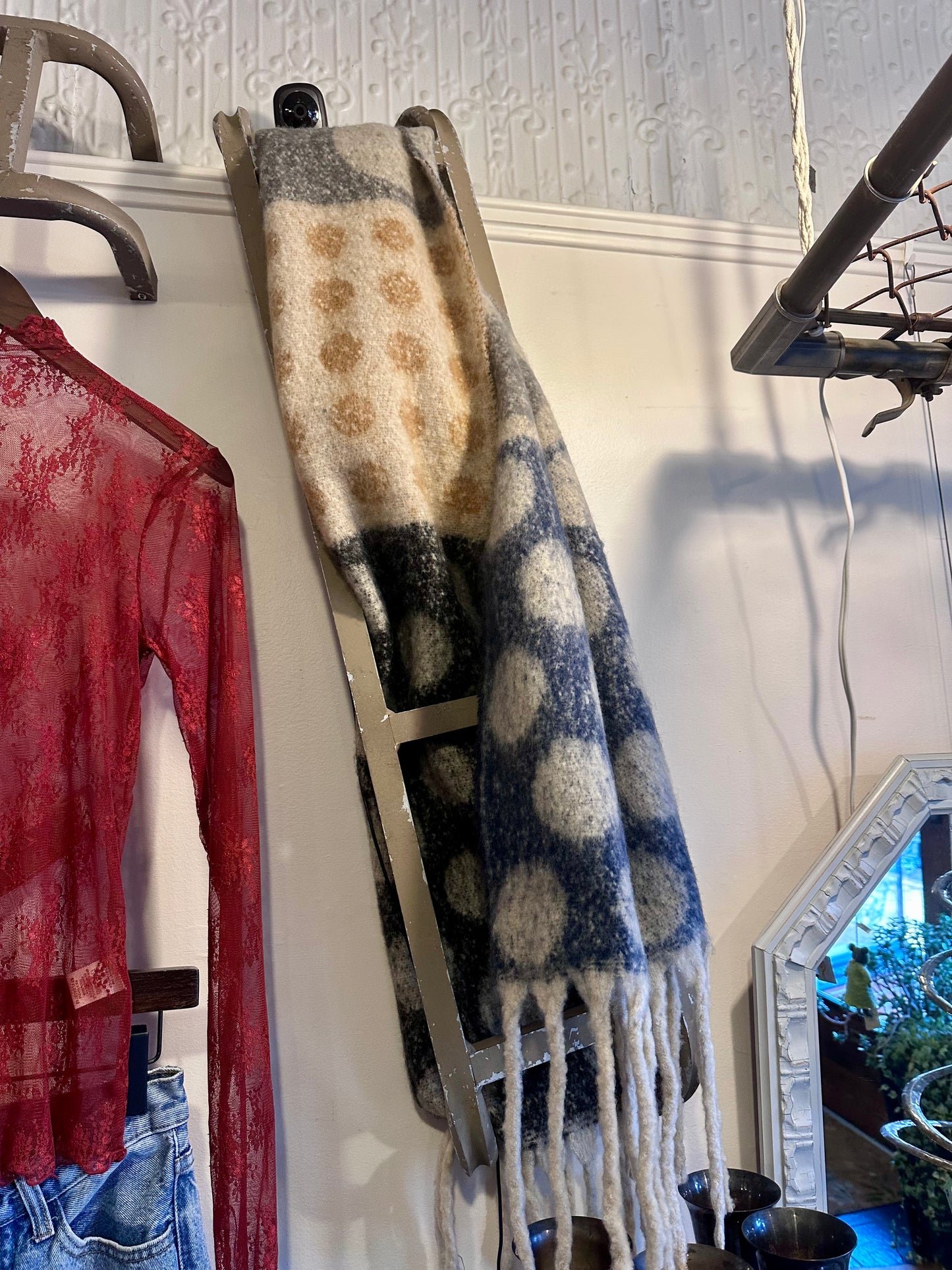 Brushed Polka Dot Scarf