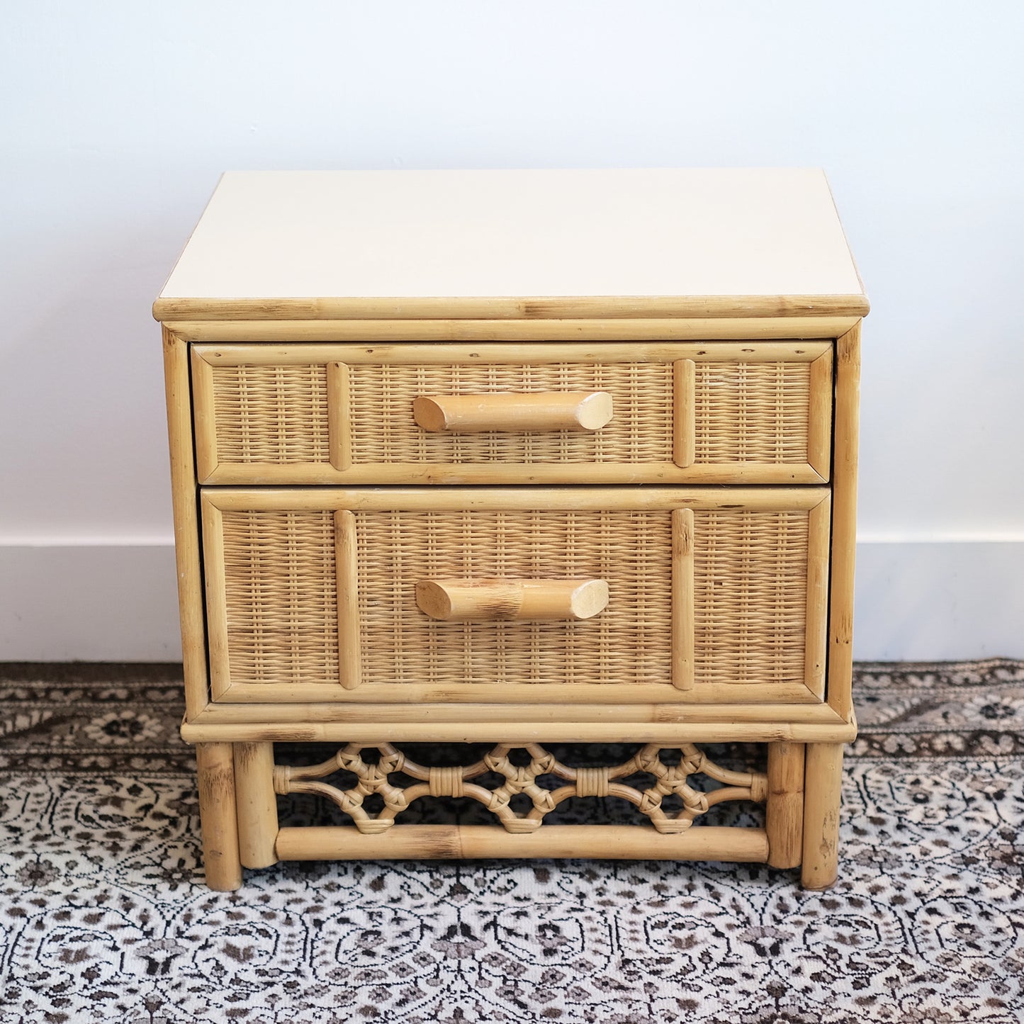 Laminate MCM Bamboo Nightstand