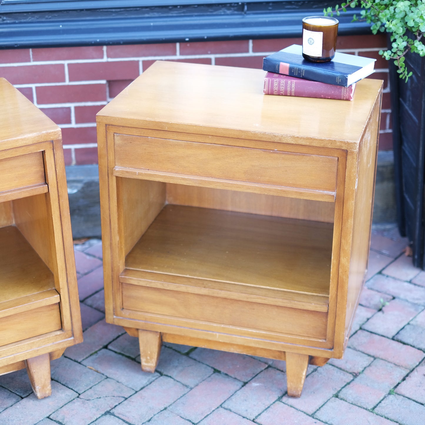 MCM Hidden Drawer Nightstand
