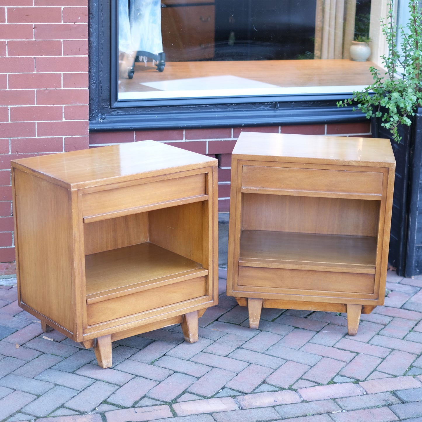 MCM Hidden Drawer Nightstand