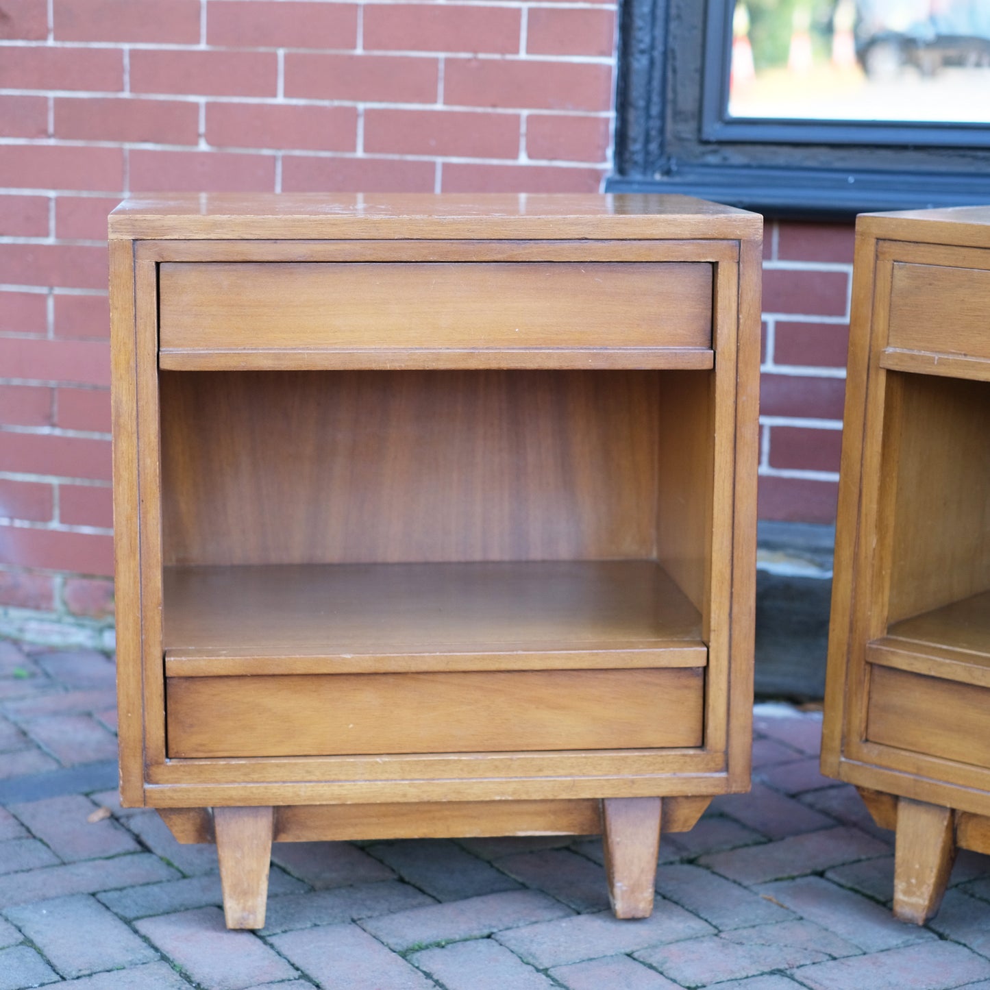 MCM Hidden Drawer Nightstand