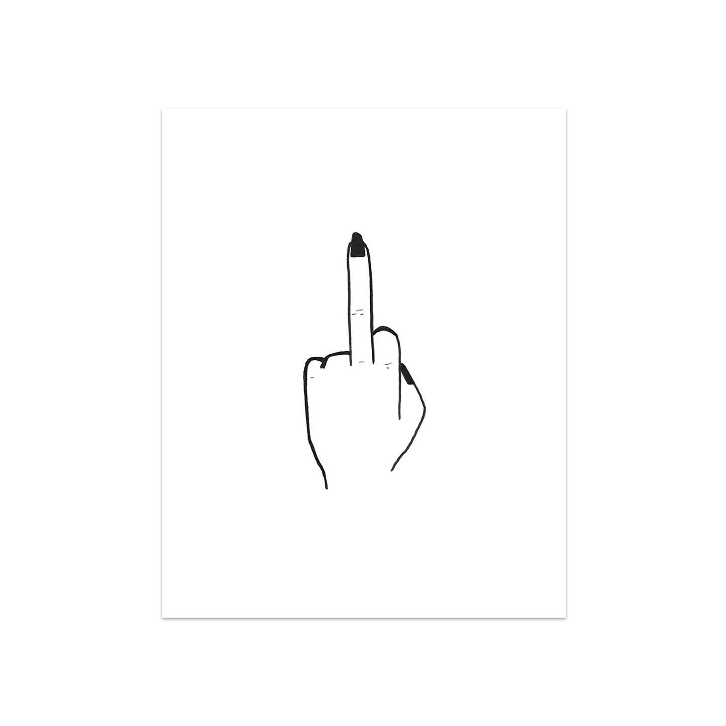 Middle Finger Art Print