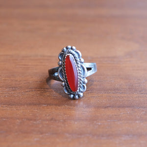 Red Carnelian Oblong Ring