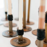 Load image into Gallery viewer, Repurposed Steel Taper Candle Holder
