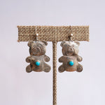 Load image into Gallery viewer, Silver Teddy Turquoise Earrings
