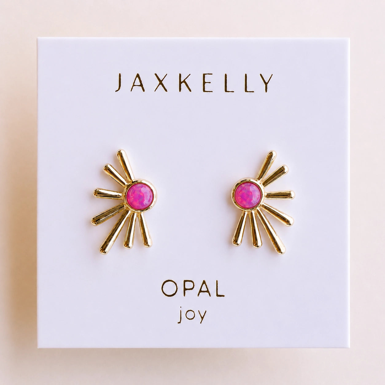 Sun Ray Gold Earrings