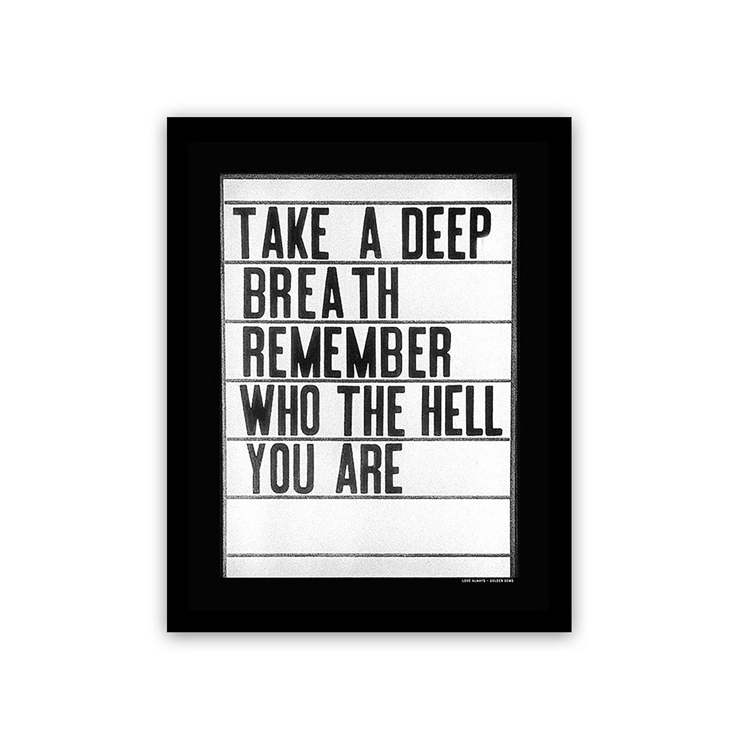Take A Deep Breath Letterboard Print