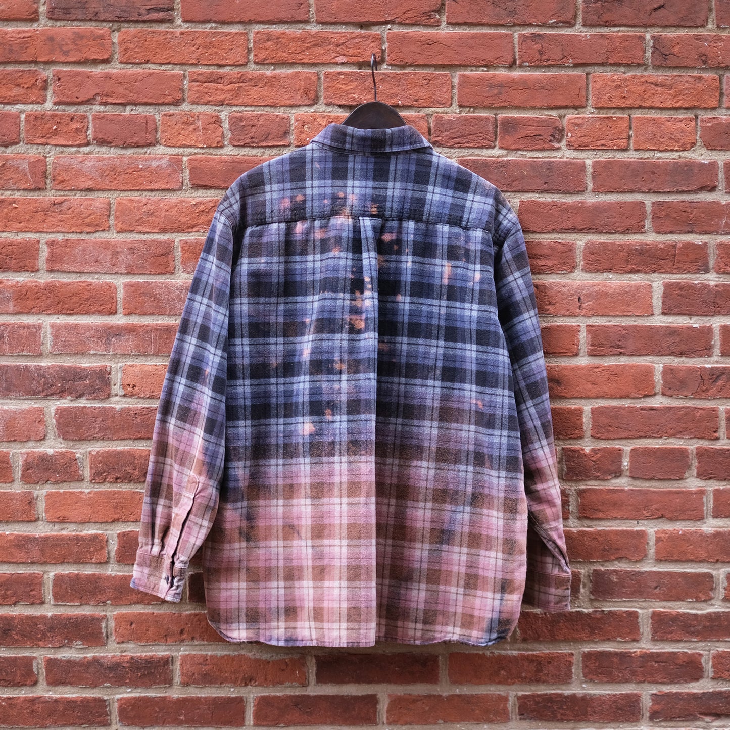 Thick Blue Dipped Trashed Flannel