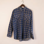 Load image into Gallery viewer, Vintage Jack Front Blue Flannel
