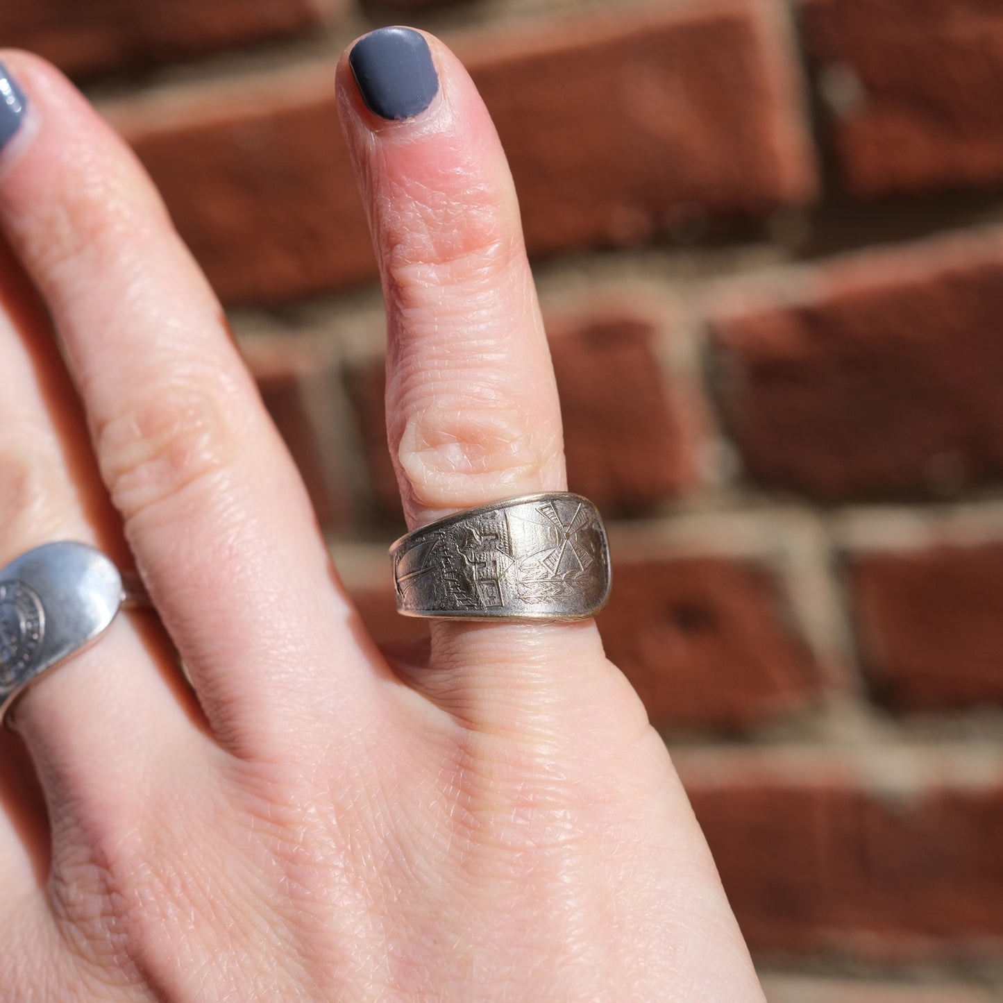 Windmill Souvenir Spoon Ring