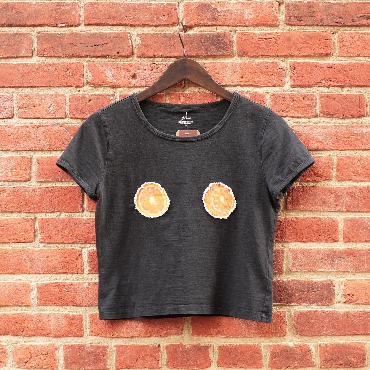 fruit patch baby t-shirt - orange black S