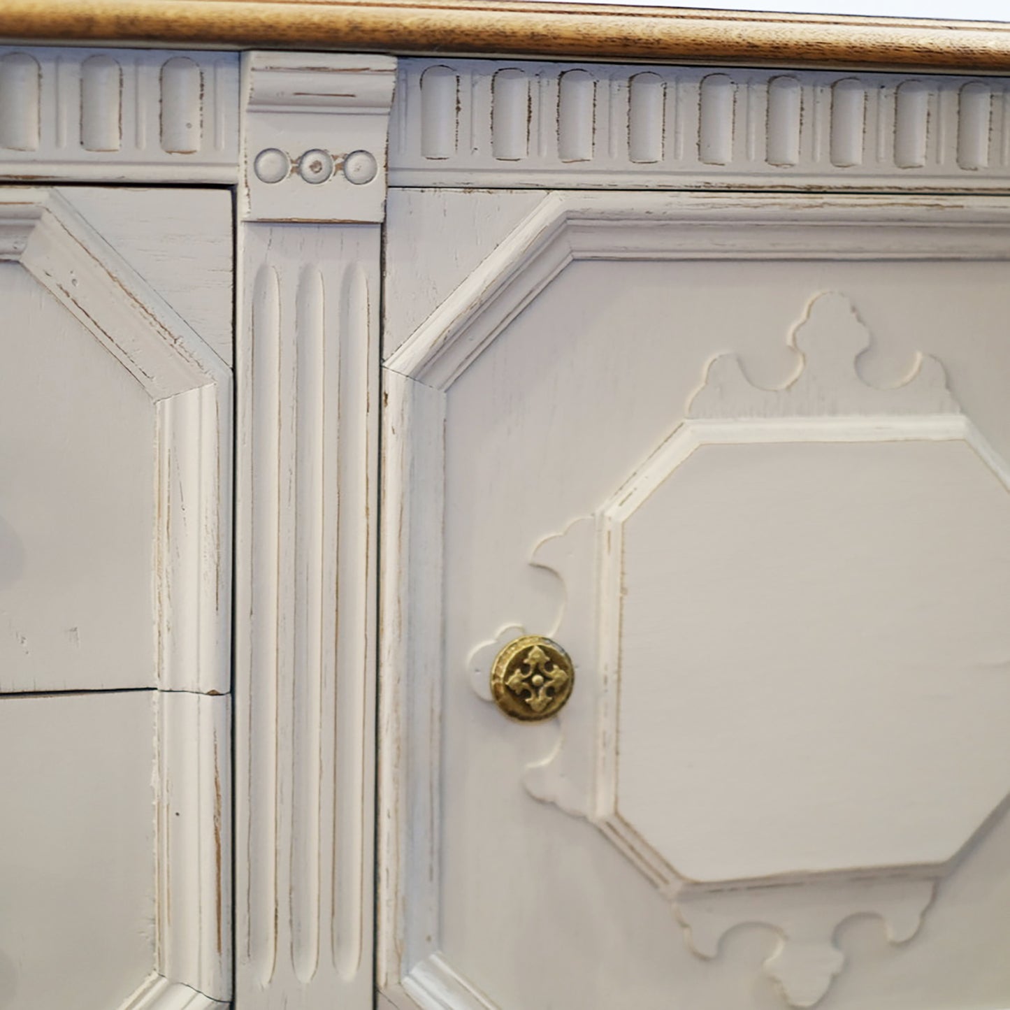 Gray Jacobean Oak Buffet