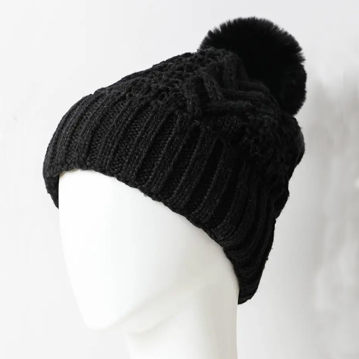 Thermal-Lined Cable Knit Beanie