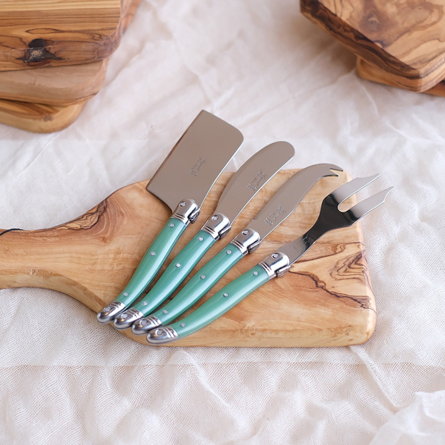 Laguiole Rainbow Mini Cheese Knives
