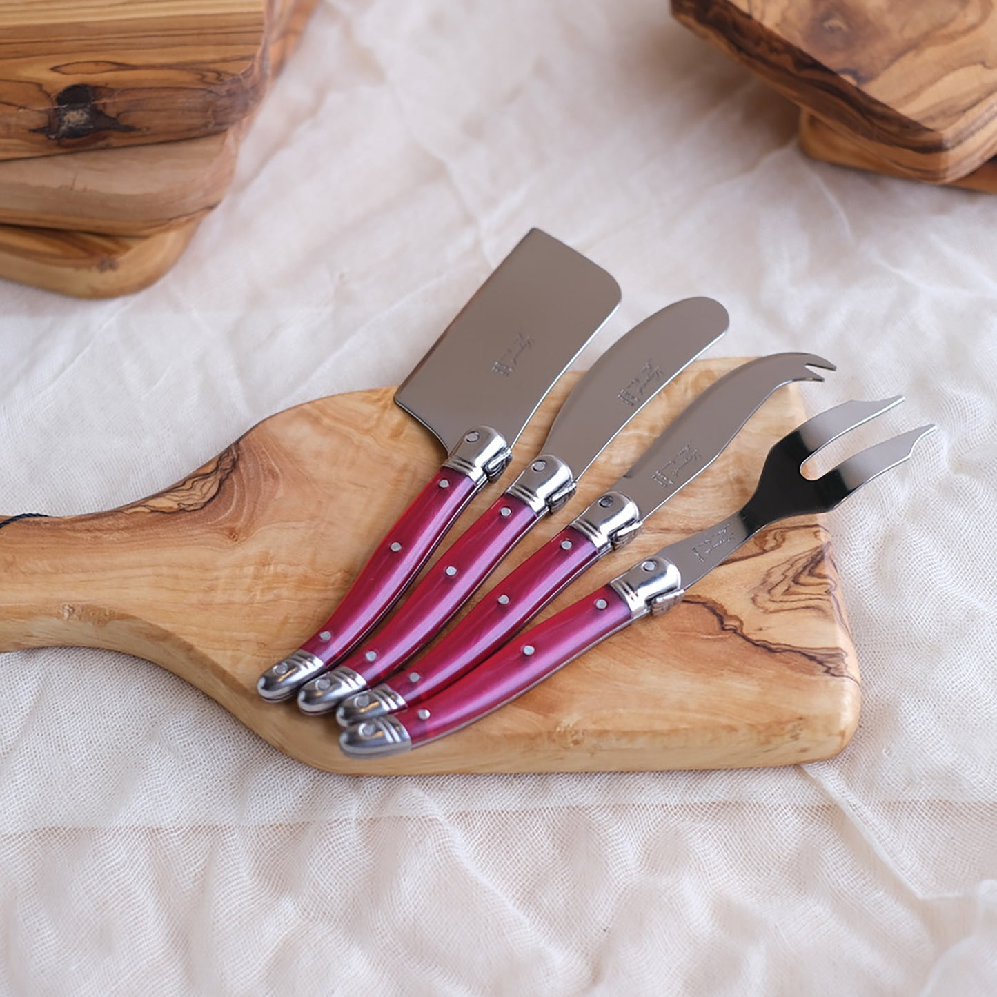 Laguiole Rainbow Mini Cheese Knives