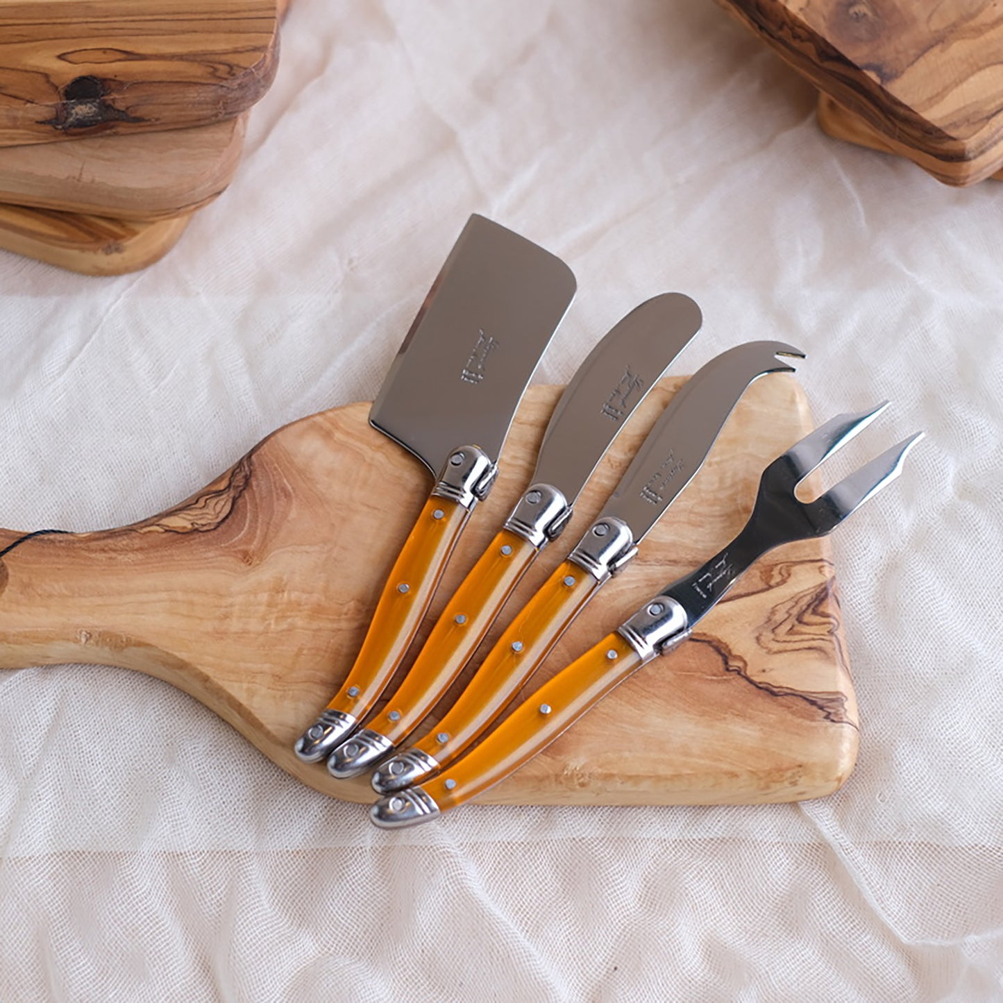 Laguiole Rainbow Mini Cheese Knives