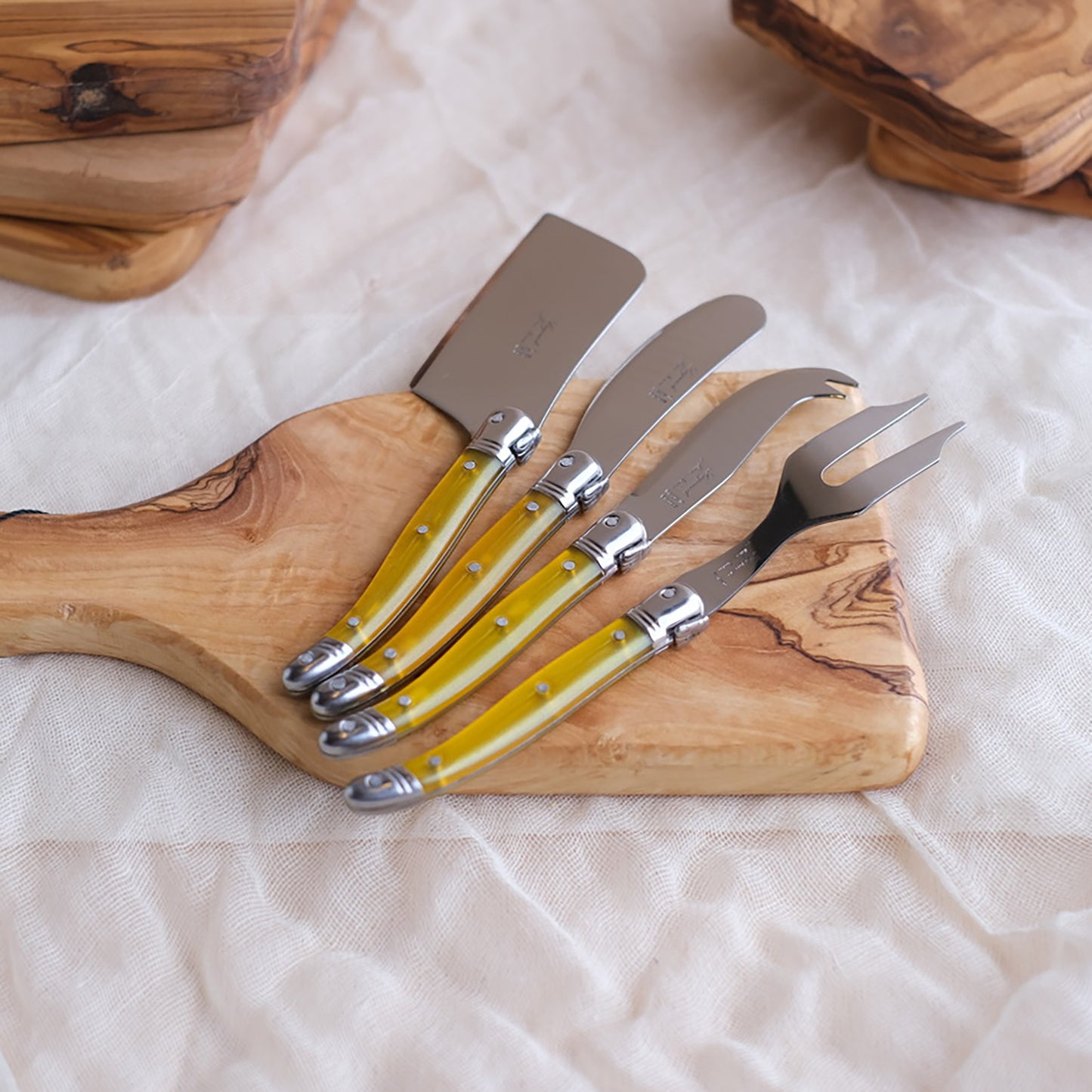 Laguiole Rainbow Mini Cheese Knives