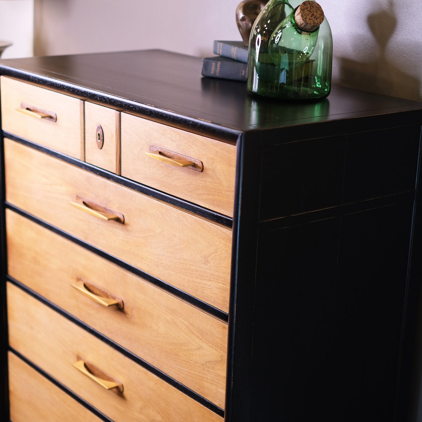 MCM Chest with Natural Drawers