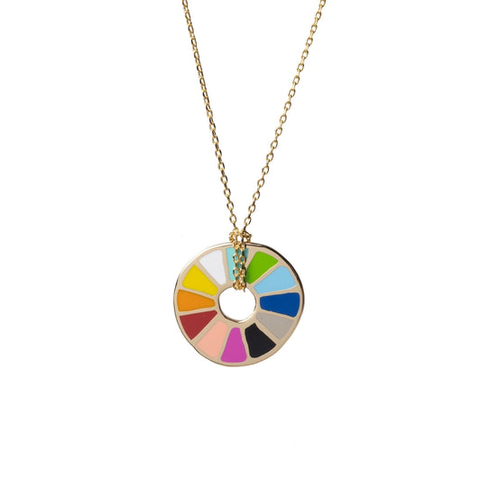 Color Wheel Pendant Necklace