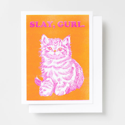 Slay Gurl Risograph Greeting Card