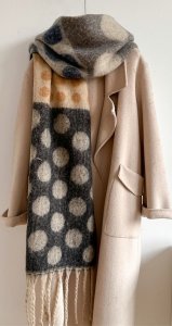 Brushed Polka Dot Scarf
