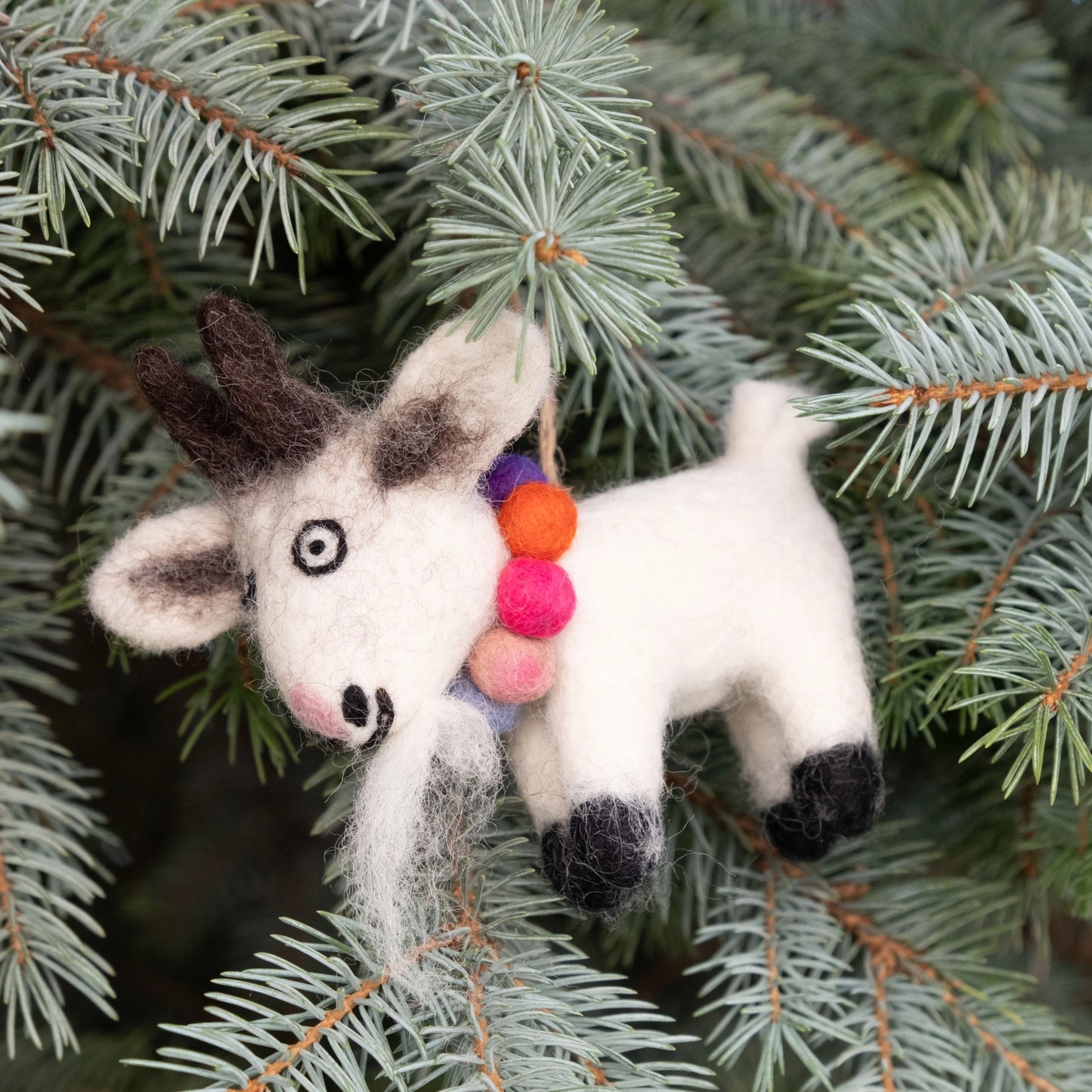 Crazy Goat Felt Ornament