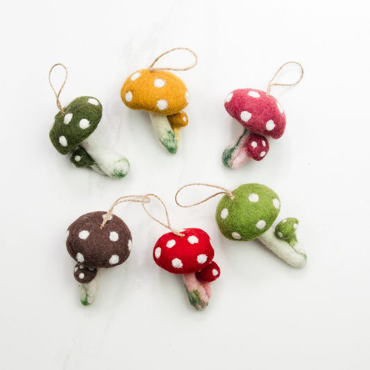 Felt Mushroom Ornament