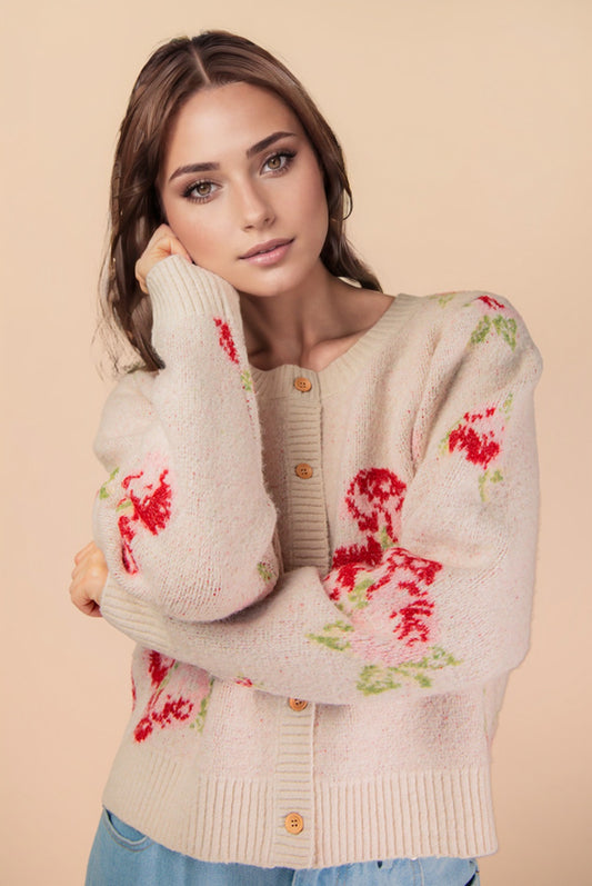 Floral Printed Cardigan