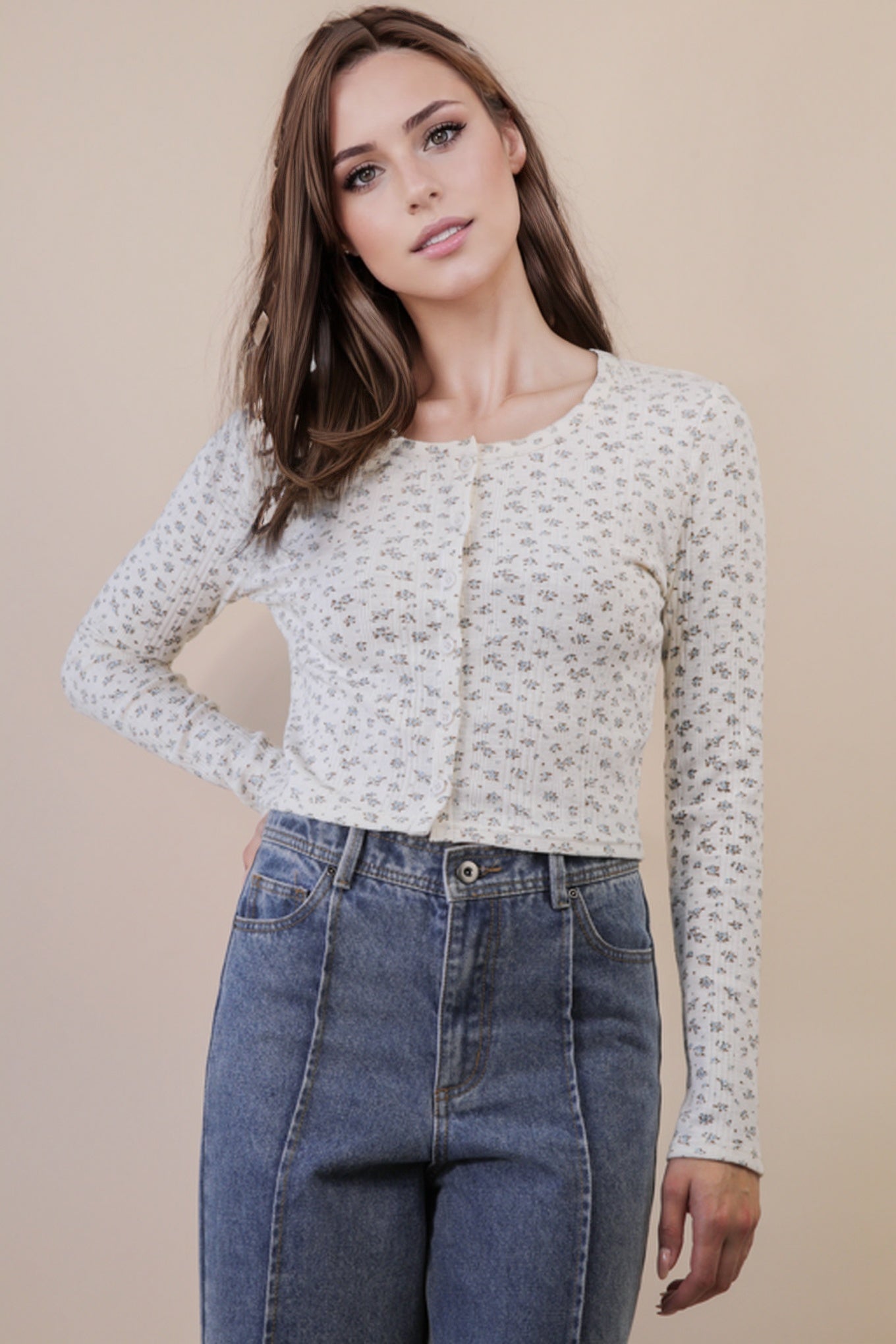 Ditsy Floral Cardigan