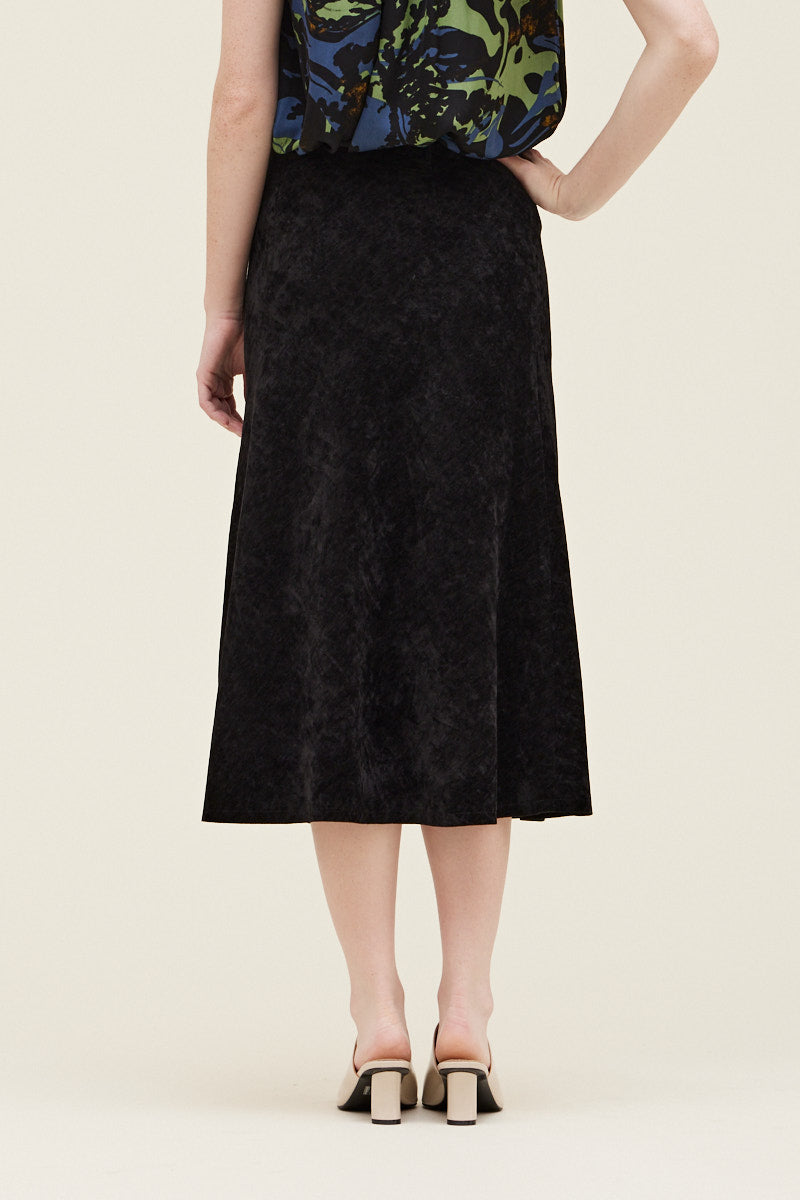 Thick Velvet Bias Slip Skirt