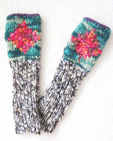 Melange Hand Knit Arm Warmers