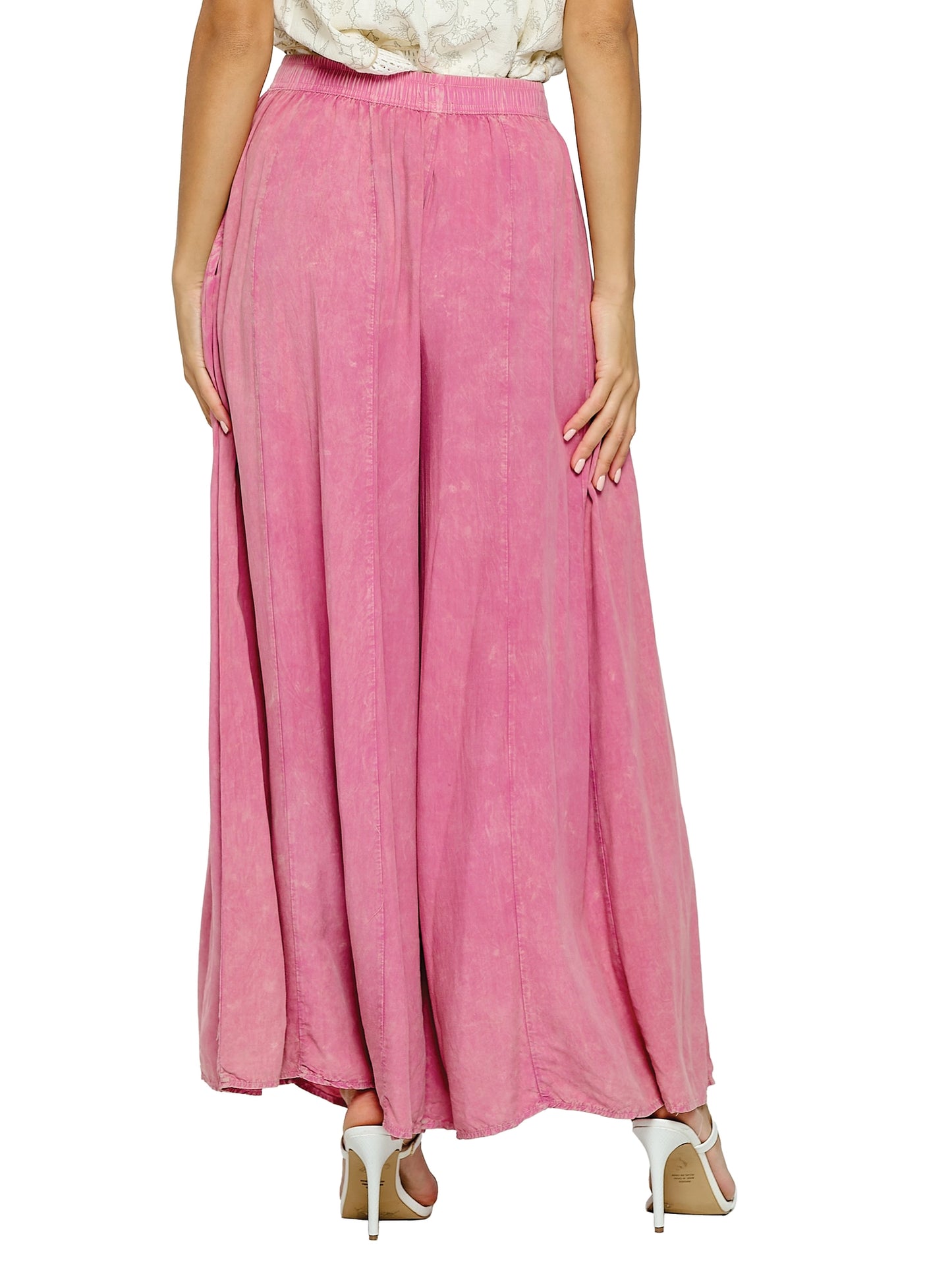 Vintage Wash Wide Leg Pants