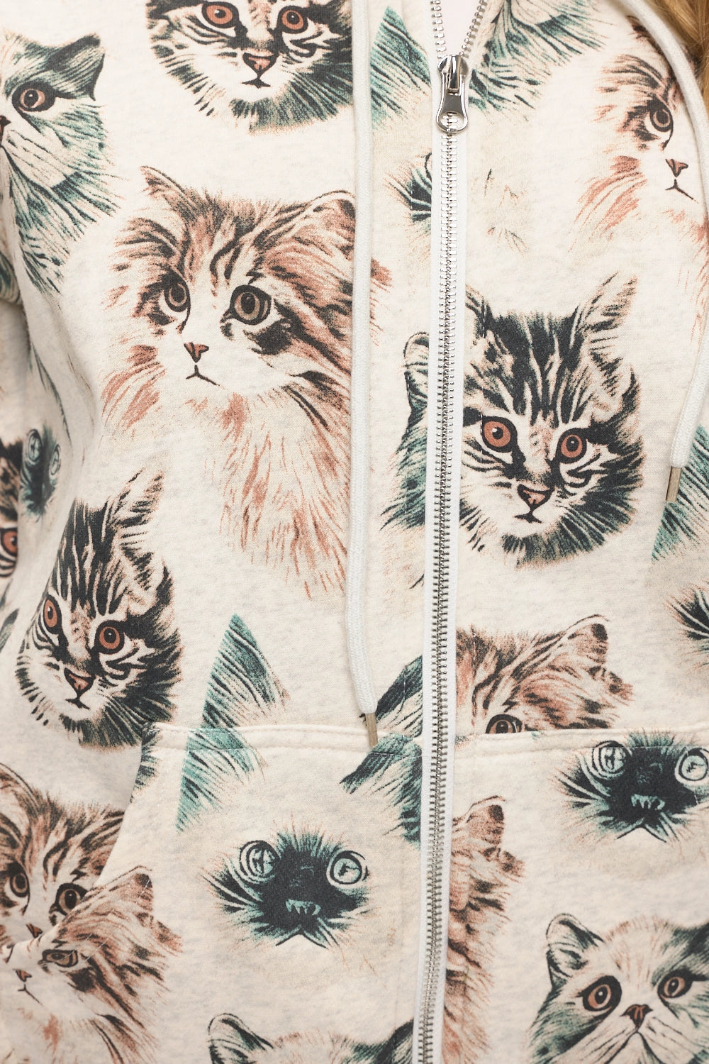 All Over Persian Cats Zip-Up Hoodie